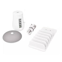 Cargar imagen en el visor de la galería, Cargador Rapido De Pared De USB 5 Puertos Lámpara De Mesa