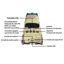 Cargar imagen en el visor de la galería, Radio Parlante Carro WS-598 Bluetooth FM USB Verde
