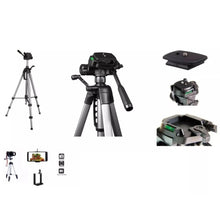 Cargar imagen en el visor de la galería, Tripode Profesional Treqa T-3512A Cámaras De Video y Fotografía Gris