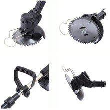 Cargar imagen en el visor de la galería, Guadaña Negra Doble Bateria 48V Kit Cuchillas Mas Llantas