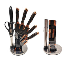 Cargar imagen en el visor de la galería, Set Cuchillos Ceramico 9 Piezas + Base Giratoria N-D