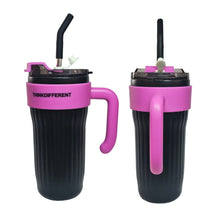 Cargar imagen en el visor de la galería, Termo Térmico Pitillo Acero Inoxidable 860ML Negro