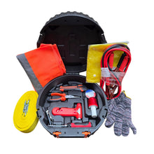 Cargar imagen en el visor de la galería, Kit Emergencia Carretera Cono Y Baliza Luz Roja 14 Piezas Portátil JYS080