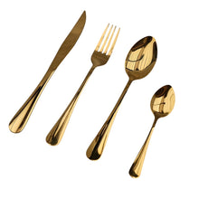 Cargar imagen en el visor de la galería, Juego Cubiertos Estuche Huevo 24 Piezas Acero Inoxidable Dorado