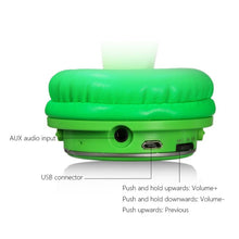 Cargar imagen en el visor de la galería, Audifonos De Diadema MRH-8809 Inalambricos Verde