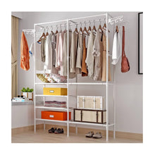 Cargar imagen en el visor de la galería, Organizador Closet 2 Espacios Zapatero Perchero Blanco