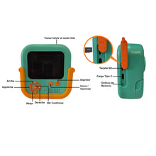 Cargar imagen en el visor de la galería, Cámara Digital Impresora Niños Modo Selfi Naranja