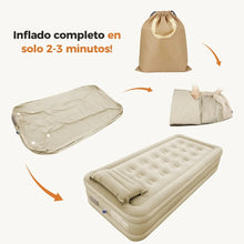 Cargar imagen en el visor de la galería, Colchón Inflable Sencillo 198 x 100 x 40cm Inflador Eléctrico Inalambrico