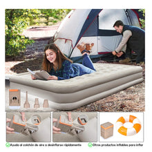 Cargar imagen en el visor de la galería, Colchón Inflable Doble 198 x 150 x 40 cm Inflador Eléctrico Inalámbrico