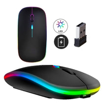 Cargar imagen en el visor de la galería, Mouse Bluetooth Inalámbrico Recargable DPI Ajustable Luz Led