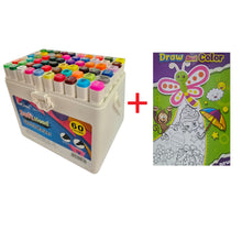 Cargar imagen en el visor de la galería, Marcadores Doble Punta Set 60 Unidades + Libro