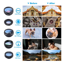 Cargar imagen en el visor de la galería, Kit de Lentes 10 en 1 Para Celular y Tab