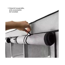 Cargar imagen en el visor de la galería, Closet Organizador Con Forro Zapatero Perchero Gris 88130