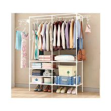 Cargar imagen en el visor de la galería, Organizador Closet 2 Espacios Zapatero Perchero Blanco