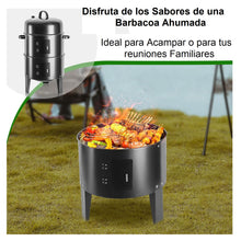 Cargar imagen en el visor de la galería, Barril Ahumador Asador 3 en 1 Medidor Temperatura, Altura 83 cm