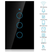 Cargar imagen en el visor de la galería, Switch Inteligente Wifi Google Home Y Alexa 3 Botones Negro