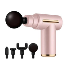 Cargar imagen en el visor de la galería, Masajeador Corporal Massage Gun 4 Cabezales 6 Niv Rosado BM1