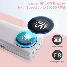 Cargar imagen en el visor de la galería, Drill Pulidor De Uñas UV 201 35.000 RPM Plateado Bidiriccional