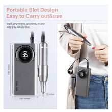 Cargar imagen en el visor de la galería, Drill Pulidor De Uñas UV 201 35.000 RPM Gris Bidiriccional