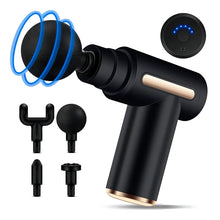 Cargar imagen en el visor de la galería, Masajeador Corporal Massage Gun BM1 4 Cabezales 6 Niv Neg