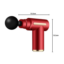 Cargar imagen en el visor de la galería, Masajeador Corporal Massage Gun BM1 4 Cabezales 6 Niv Rojo
