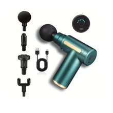 Cargar imagen en el visor de la galería, Masajeador Corporal Massage Gun BM1 4 Cabezales 6 Niv Verde