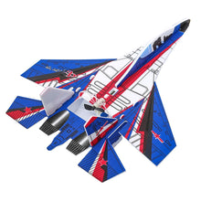 Cargar imagen en el visor de la galería, Avion Armable Juguete Planeador YJ027 Carga USB Azul