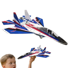 Cargar imagen en el visor de la galería, Avion Armable Juguete Planeador YJ027 Carga USB Azul