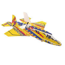 Cargar imagen en el visor de la galería, Avion Armable Juguete Planeador YJ035 Carga USB Amarillo