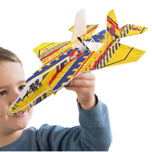 Cargar imagen en el visor de la galería, Avion Armable Juguete Planeador YJ035 Carga USB Amarillo