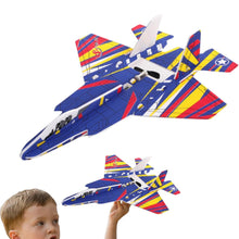 Cargar imagen en el visor de la galería, Avion Armable Juguete Planeador YJ035 Carga USB Azul