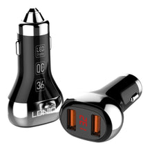Cargar imagen en el visor de la galería, Cargador Carga Rápida Carro Ldnio C2 Led 36w pantalla LED