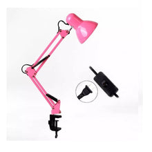 Cargar imagen en el visor de la galería, Lámpara de Escritorio Con Brazo Oscilante de Metal Rosa