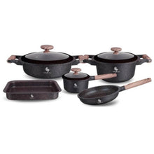 Cargar imagen en el visor de la galería, Bateria de Ollas en Granito Schaffhausen 8 Piezas Negra