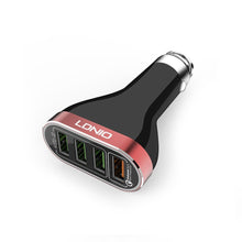 Cargar imagen en el visor de la galería, Cargador Auto Ldnio C701Q Carga Rápida 4 Puertos Usb + Cable