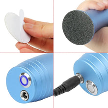 Cargar imagen en el visor de la galería, Drill Pulidor de Callos Inalámbrico 60 Limas de Repuesto Azul