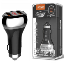 Cargar imagen en el visor de la galería, Cargador Carga Rápida Carro Ldnio C2 Led 36w pantalla LED