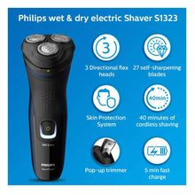 Cargar imagen en el visor de la galería, Afeitadora Philips S1323 Eléctrica Seco y Húmedo Carga Rápida