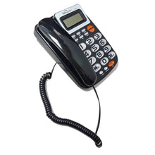 Cargar imagen en el visor de la galería, Teléfono Alámbrico Nano-Tec NT-T110 Negro Identificador Altavoz y Calculadora