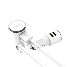 Cargar imagen en el visor de la galería, Cargador Carro dos puertos USB LDNIO Carga Rápida DL C29