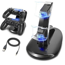 Cargar imagen en el visor de la galería, Base de Carga Control PS4 Play Station 4 Carga Dos Controles