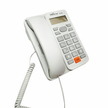 Cargar imagen en el visor de la galería, Teléfono Alámbrico Nano-Tec NT-T109 Blanco Identificador Altavoz y Calculadora