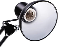 Cargar imagen en el visor de la galería, Lámpara de Escritorio Con Brazo Oscilante de Metal Negra