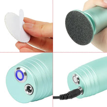 Cargar imagen en el visor de la galería, Drill Pulidor de Callos Inalámbrico 60 Limas de Repuesto Verde