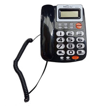 Cargar imagen en el visor de la galería, Teléfono Alámbrico Nano-Tec NT-T110 Negro Identificador Altavoz y Calculadora