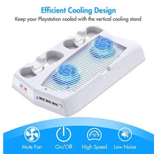 Cargar imagen en el visor de la galería, Soporte de Carga Con Ventilador de Enfriamiento Multifunción P5 Blanco