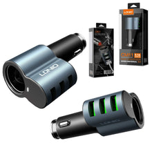 Cargar imagen en el visor de la galería, Cargador LDNIO CM11 Carga Rapida 3 USB Con Encendedor