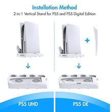 Cargar imagen en el visor de la galería, Soporte de Carga Con Ventilador de Enfriamiento Multifunción P5 Blanco