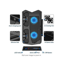 Cargar imagen en el visor de la galería, Soporte de Carga Con Ventilador de Enfriamiento Multifunción P5 Negro
