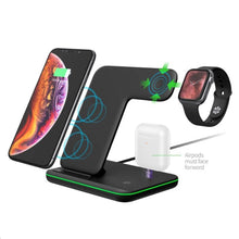 Cargar imagen en el visor de la galería, Soporte de Cargador Inalámbrico 3 En 1 Qi 15 W.